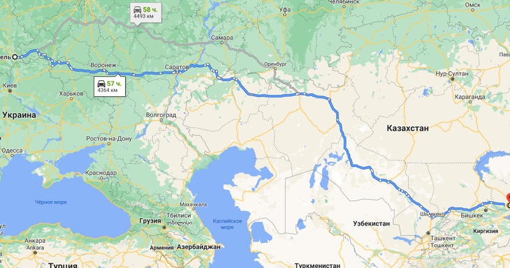 Грузоперевозки Гомель – Алматы