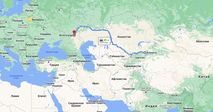 Грузоперевозки Алматы - Волгоград. Грузоперевозки из Казахстана