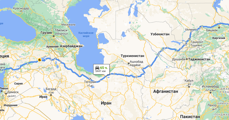 Грузоперевозки Алматы - Анталья