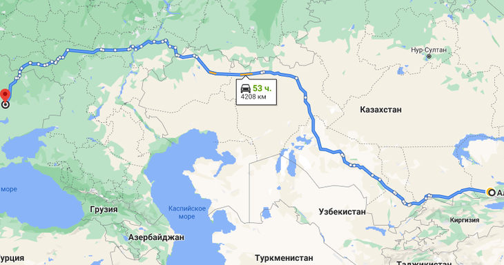 Перевозки грузов из Алматы в Днипро