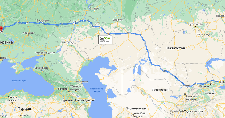 Грузоперевозки Алматы – Киев