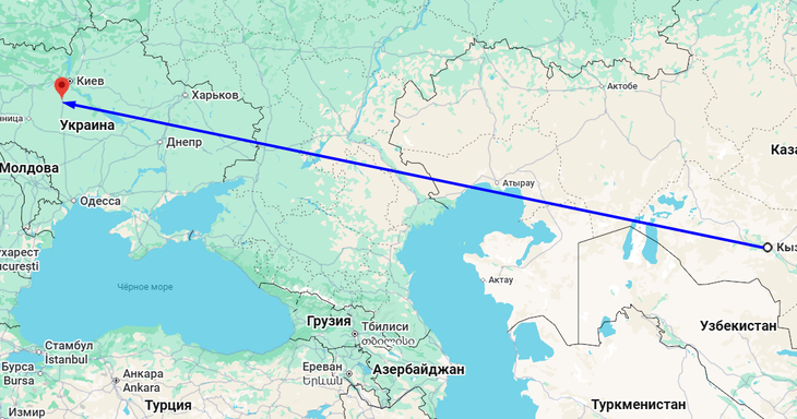 Перевозки грузов из Кызылорда  в Белая Церковь. Грузоперевозки из Казахстана