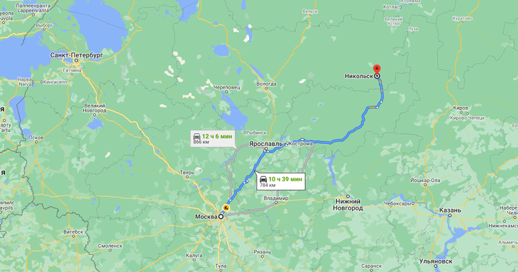 Грузоперевозки Москва - Никольск