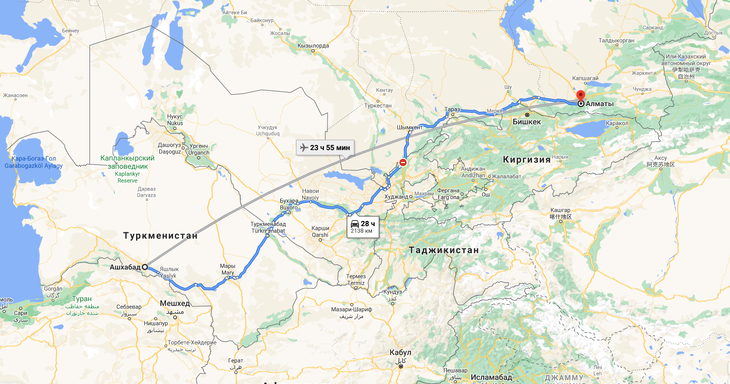 Грузоперевозки Ашхабад - Алматы. Грузоперевозки  из Туркменистана